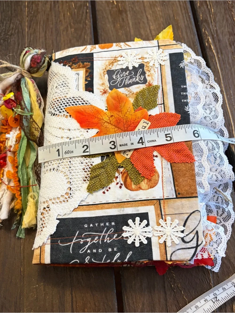 Fall Autumn Junk Journal Softcover Give Thanks Gather Thankful Decorated 3 Sig